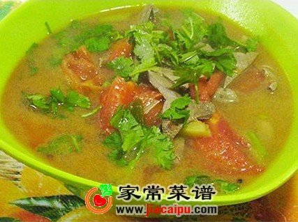 西红柿玉茭猪肝汤