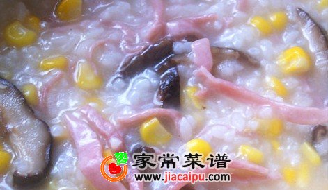 香茹火腿玉米粥