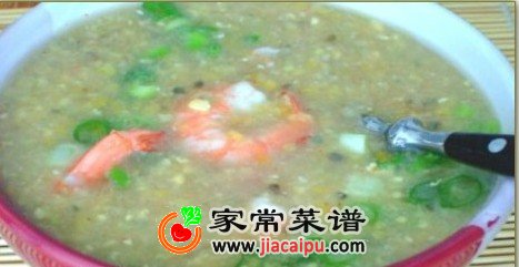 鲜虾玉米粥