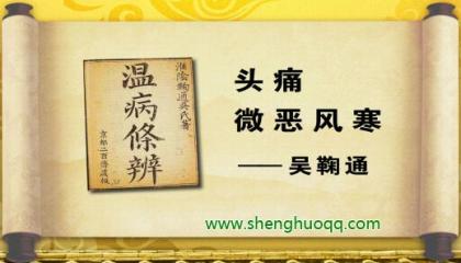 养生堂:温病、风热袭表证、辛凉解表