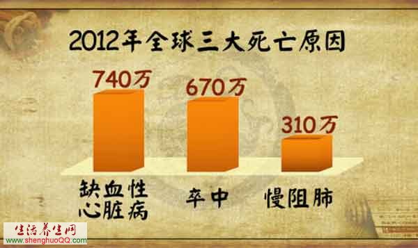 2012年全球三大死亡原因