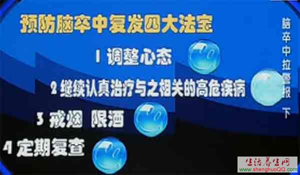 预防脑卒中复发