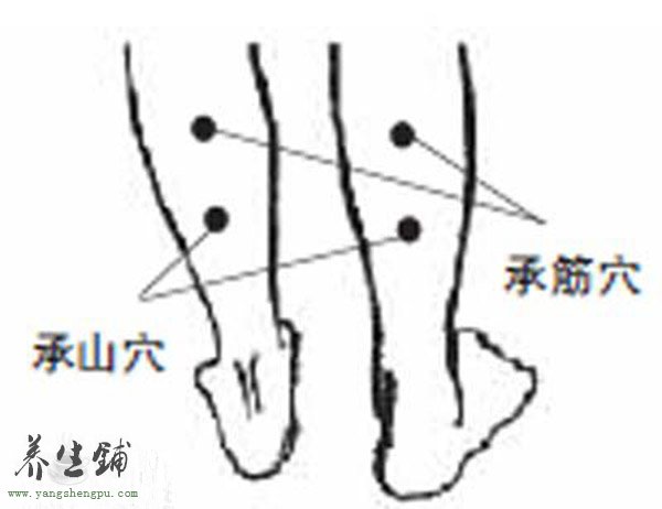 承筋穴、承山穴