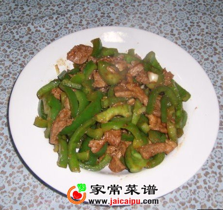 沙茶青椒肉丝