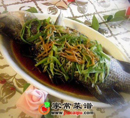 姜葱蒸鱼