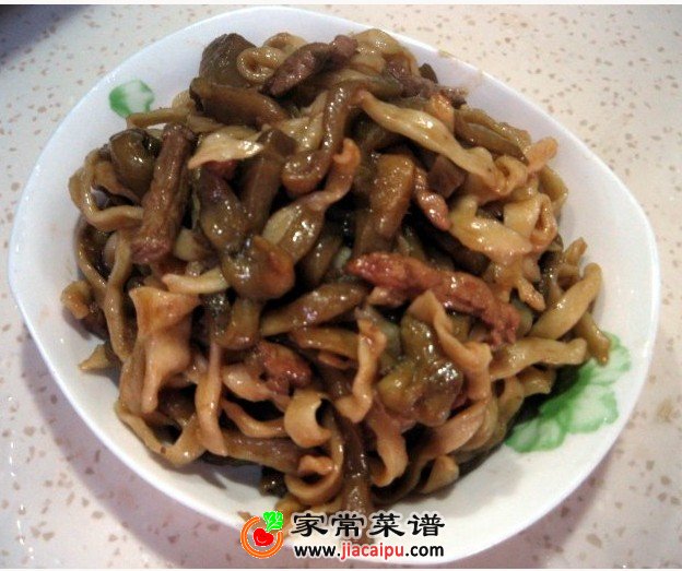 茄子肉丝炒面