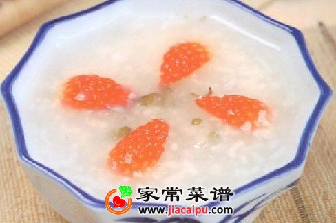 草莓绿豆粥