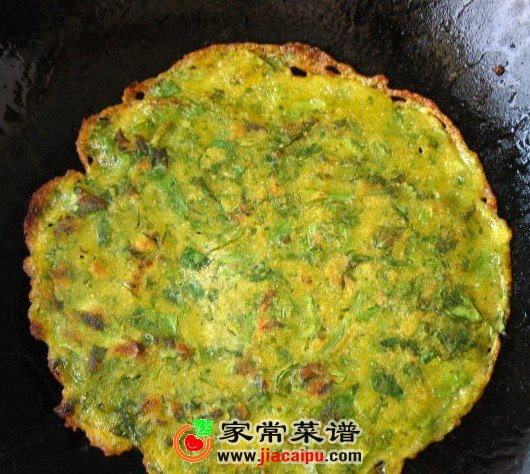 芹菜叶子玉米饼