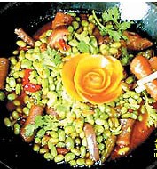 干锅毛豆猪尾