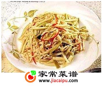 苦菜芽炒鸡丝