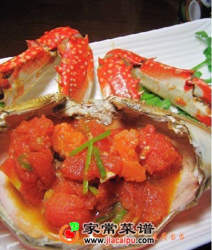 西红柿炖活蟹