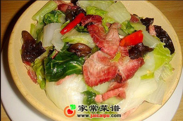 白菜炒牛肉