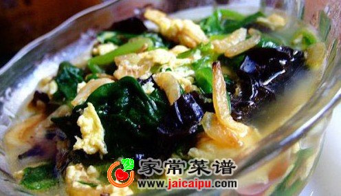 菠菜虾米汤