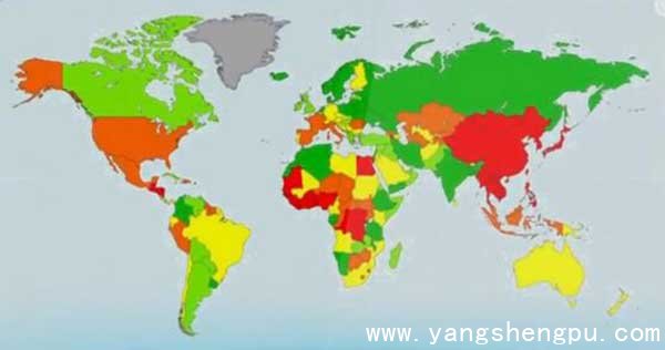 世界肝癌发病率地图